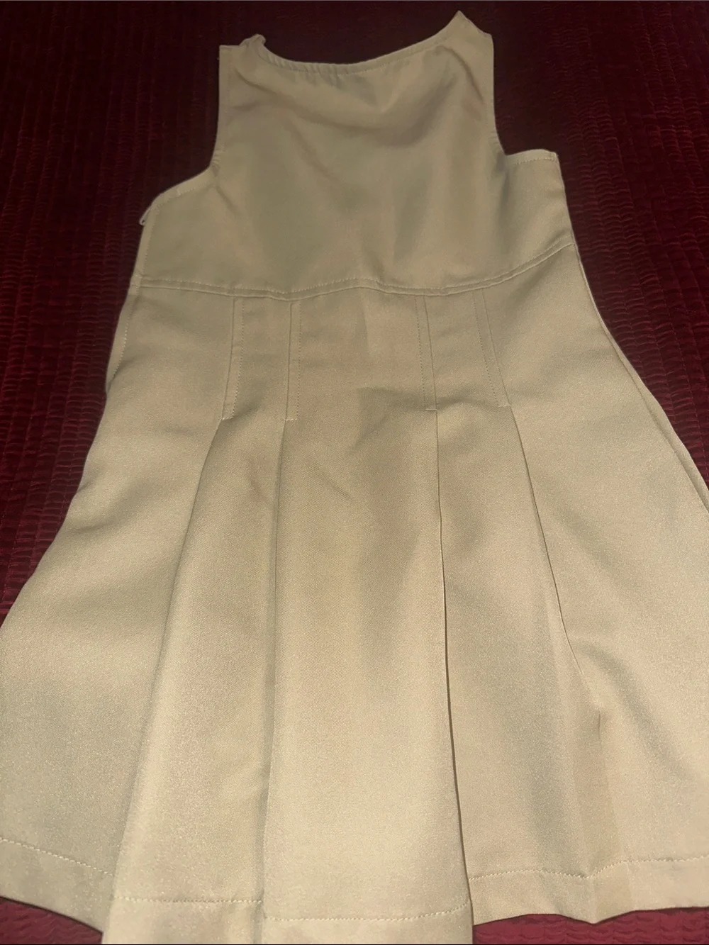 French Toast Khaki School Jumper with Side Buckle Detail